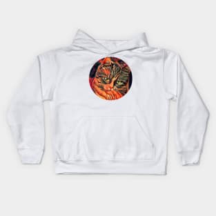 Bright-Eyed floppy cat Kids Hoodie